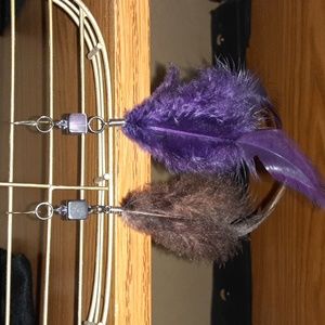 Handmade feather earrings